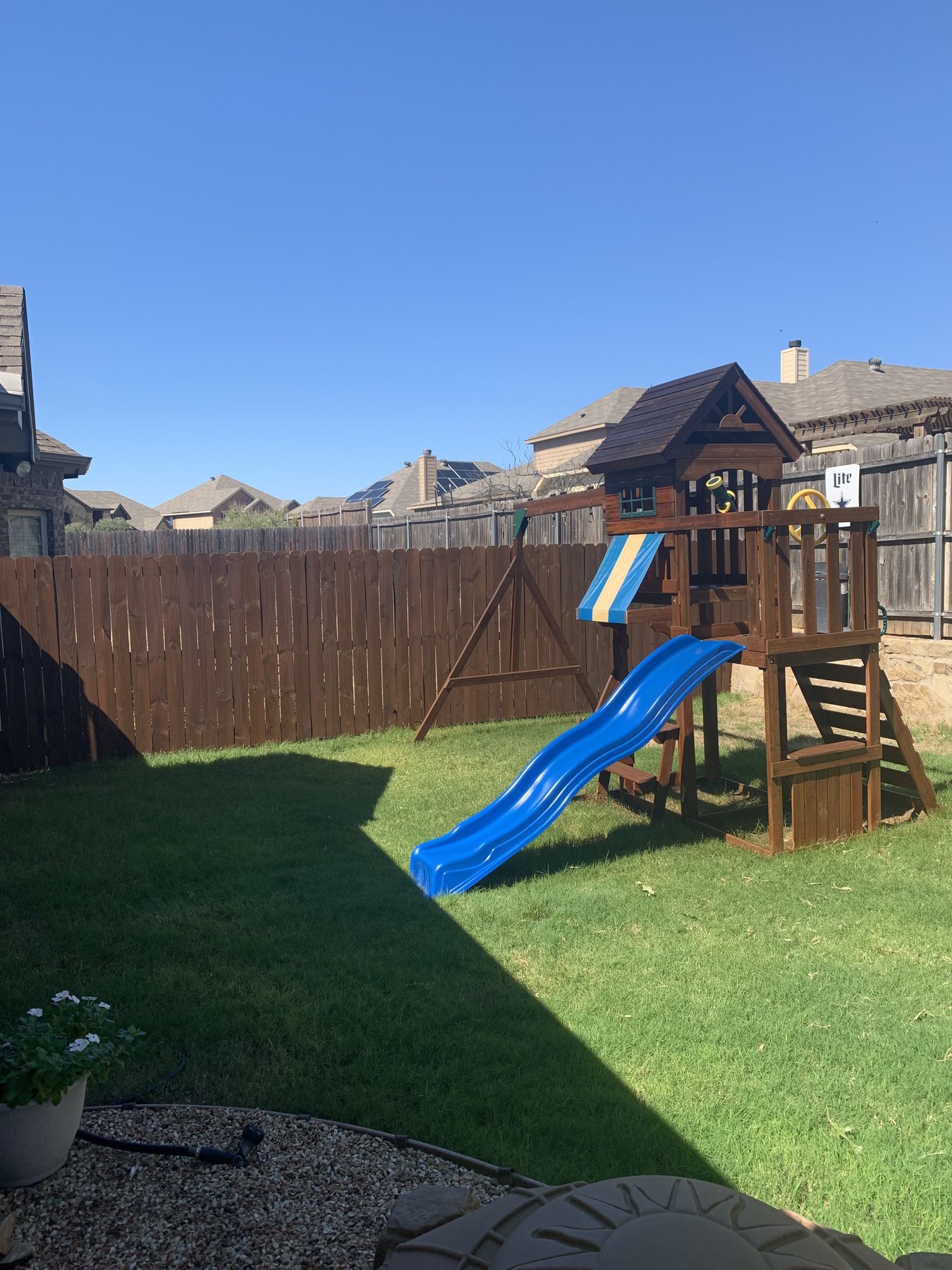 Restored playset from the side
